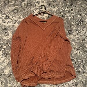 Elegant Tan Women's Cowl Neck Sweater